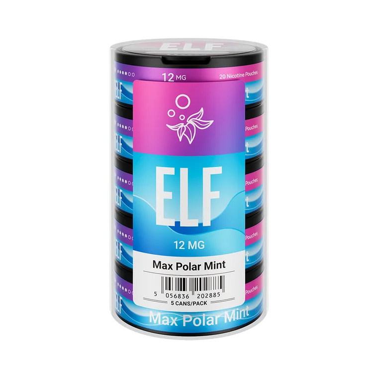 ELF Max Polar Mint 12 mg five-can pack